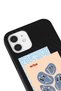حافظة هاتف iPhone 12 متوافقة مع تصميم Who Cares باللون الأسود - 3