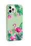 iPhone 13 Pro Max Compatible Tropical Flamingo Design Green Launch Phone Case - 2