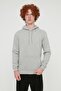 Gray Melange Regular/Normal Fit Hooded Fleece/Warm Sweatshirt Tmnaw20Sw0163 - 3