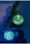 Christmas Santa Claus with Deer Snowflake Lighted Luxury Collectible Bell Jar Pine Tree Ball Ornament Decor Single - 2