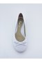 Girl's White Patent Leather Ballerina Shoes - 3