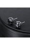 Black Zircon Stone Vintage Design Nail-Proof Motorcycle Male 316l Steel Earrings (pair)