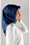 وشاح حريري من الساتان (سورا) بنمط السحابة - أزرق نيلي - 7208701-324