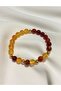 Unisex Citrine and Agate Natural Stone Bracelet