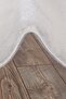 Elite Cream 100x100 Cm Round Plush Bath Mat Non-Slip Base Pufidik Bathroom Rug - 2