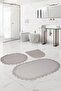 Venus Cream 3-Piece Lacy Bath Mat Set Dowry Toilet Set