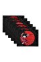 6-Piece Red Background Japanese Female Figured Special Design American Service Set - 3