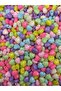 25gr 8mm Pastel Mixed Color Plastic Heart Model Beads, Jewelry Making Beads (25gr,~130 Pieces) - 2