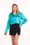 Women's Black Serena Winter Fabric Slit Mini Skirt - 4