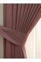 Dried Rose Linen Background Curtain - Solid Color, 1/2 Sparse Pleat, Single Wing - 5