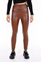 Faux Leather Leggings Tan Color - 4