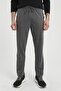 Men's Anthracite Large Size Sweatpants Straight Comfortable Fit with Zipper Pocket