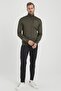 Men's Khaki Large Size Diving Fabric Tracksuit Set - 10