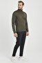 Men's Khaki Large Size Diving Fabric Tracksuit Set - 4