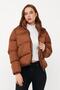 Women's Tan Oversize Puffer Jacket - 2