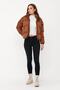 Women's Tan Oversize Puffer Jacket - 4