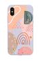 iPhone XS Max Compatible Line Art Design Lilac Launch Phone Case