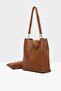 Tan Women's Magnet Snap Fastener Bag M000002770 - 2