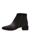 Women's Blunt Toe Zipper Accessory Heeled Ankle Boots Black Suede 294112821 - 4