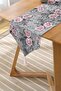 Smoked Themed Cross Stitch Flower Motif Digital Printed Runner - 2