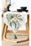 Digital Printed Decorative Runner with Tropical Leaf Design - 2