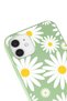 iPhone 12 Compatible Big Daisy Designed Green Launch Phone Case - 3