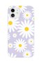 iPhone 12 Compatible Big Daisy Design Lilac Launch Phone Case