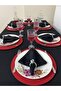 Liquid Proof Care Free Table Cloth Black + 12 Napkins - 2