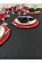 Liquid Proof Care Free Table Cloth Black + 12 Napkins - 4