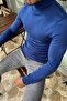 Slim-Fit Turtleneck Sax Knitwear Sweater - 3