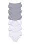 6 Pieces Women's High Waist Bato Thick Rubber Panties S10