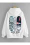 Men's White Sweatshirt - Hooded, Skateboarding Tokyo