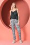Black Winter Leopard Pajama Bottoms