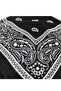 Black Ethnic Patterned Bandana Soft Textured 50X50 cm - 2