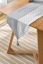 Gray & White Ogea Patterned Digital Printed Decorative Runner - 2