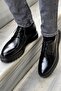 Eva Sole Lace Up Leather Black Shoes