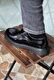 Eva Sole Lace Up Leather Black Shoes - 5