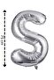 Foil Balloon Letter S Helium Balloon 32 Inch 75 Cm Silver Color