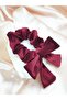 Melkady 335fra - Velvet Hair Rubber with Bow - 3