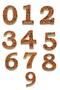 Handmade Ceramic Door Number, Door Numbers Orange 3 - 3
