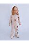 Girl's top-bottom beige suit