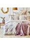 Franela Lilac Double Cotton Duvet Cover Set, Cotton Blanket Set