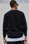 Men's Black Slim Fit Basic Sweatshirt - 8