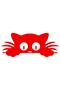 15 X 6.5 cm Cat Sticker for Car Window - Red