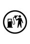 13 X 13 Cm Gasoline Tank Sticker Car Fuel Tank Auto Car Sticker Black