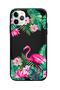 iPhone 11 Pro Compatible Tropical Flamingo Design Black Launch Phone Case