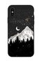 حافظة هاتف إطلاق سوداء متوافقة مع هاتف Iphone Xs Max مع تصميم ليلي أسود