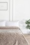 Merino Romance Floral Embossed Double Blanket - Mink