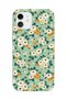 iPhone 12 Compatible Flower Garden Design Green Launch Phone Case
