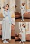 1924 Blue Tesettür Maternity Set - 3